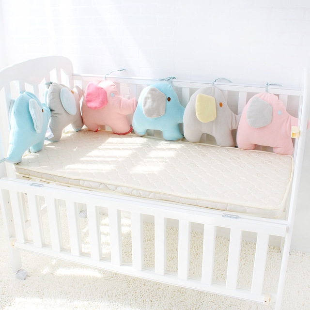 Baby Bed Bumper For Newborns Elephant Crib Bumper Infant Cot Crotch Soft  Thick Baby Crib Protector