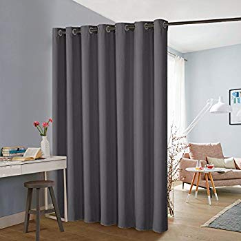 PONY DANCE Vertical Blinds Partition - Blackout Slider Curtains Room Divider  Screen Wide Thermal Curtain Drapes