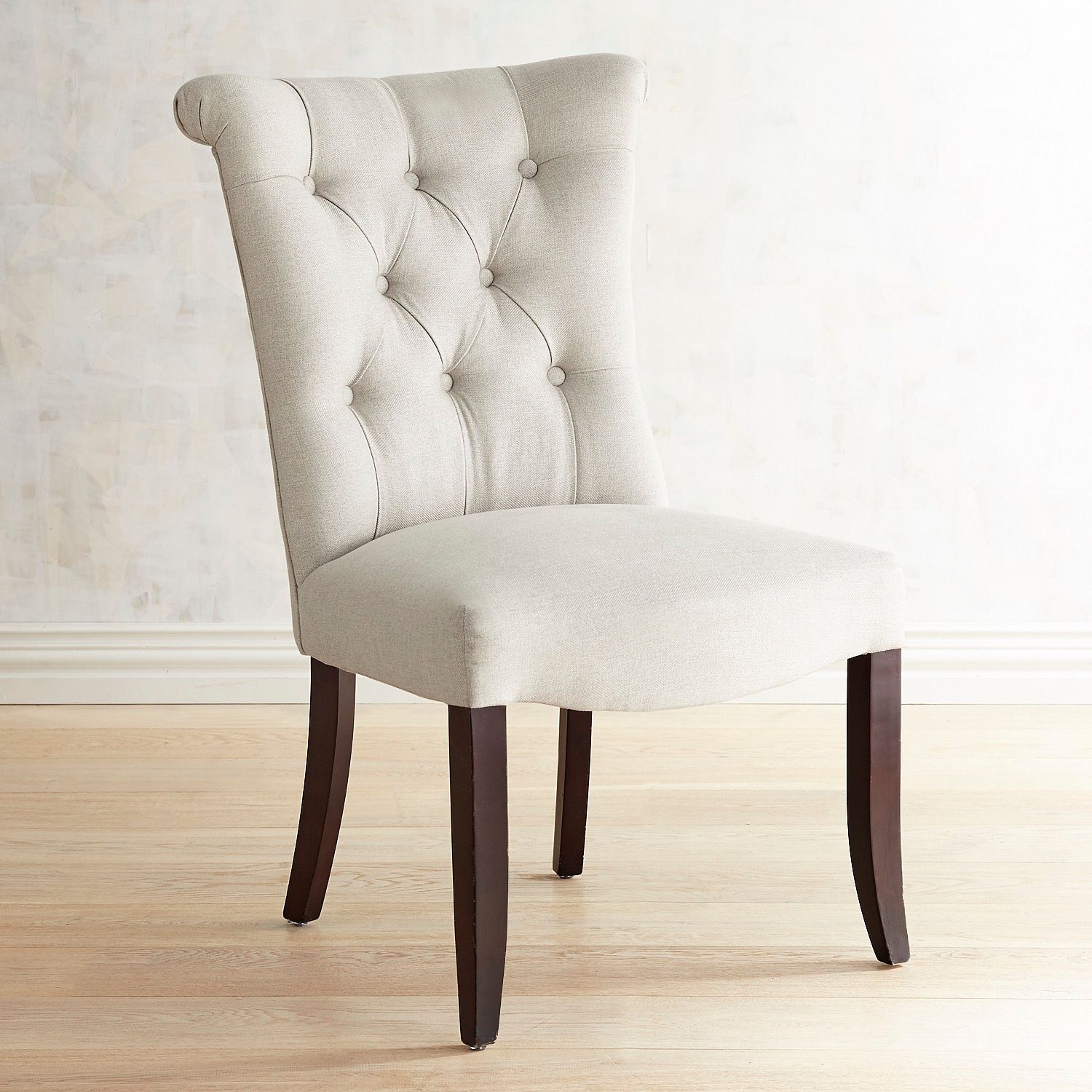 Colette Flax Dining Chair with Espresso Legs