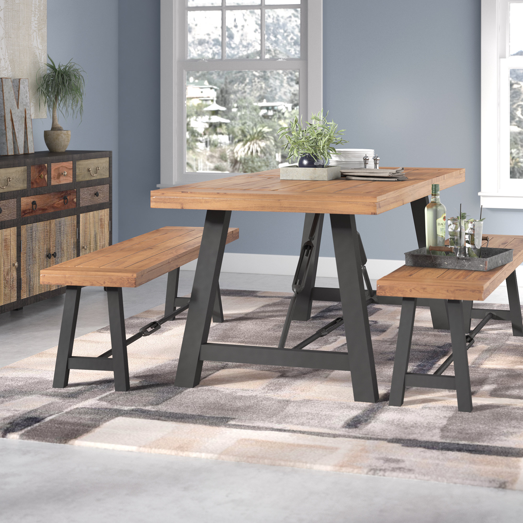 Trent Austin Design Lebanon 3 Piece Solid Wood Dining Set & Reviews |  Wayfair