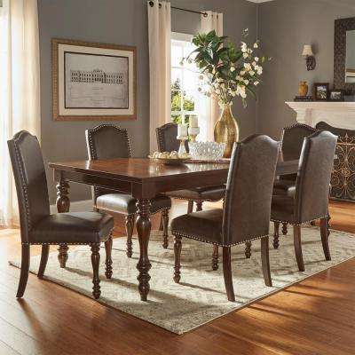 Madison 7-Piece Brown Extendable Dining Set