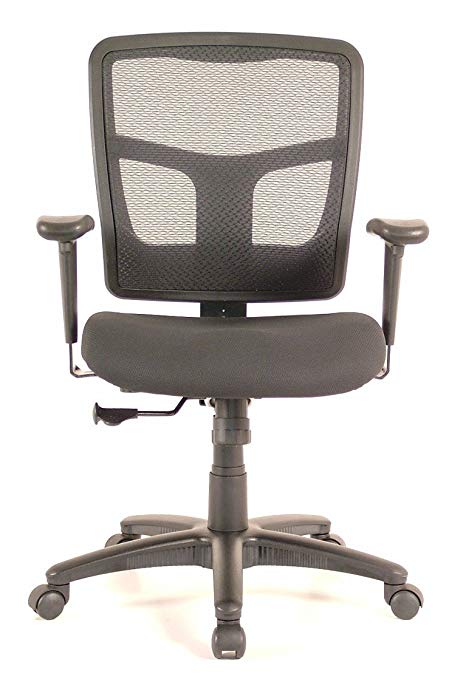 EQA Home CoolMesh Synchro-Tilt Mid-Back Ergonomic Task Chair with Arms