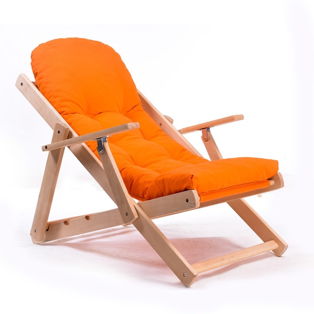 Simple and stylish wood folding armchair-in Chaise Lounge from