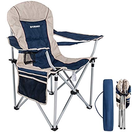 Amazon.com : FUNDANGO Folding Armchair Back Support Padded Camping
