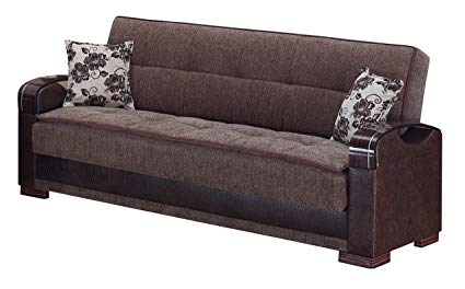 BEYAN Hartford Collection Convertible Folding Sofa Sleeper Bed with Storage  Space, Includes 2 Pillows,