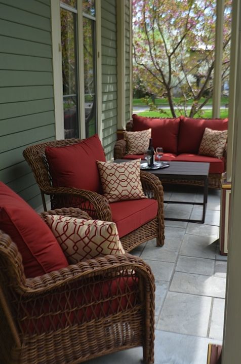 Come enjoy our new porch furniture and relax to the sound of a bubbling  garden fountain! #landmarkinn #Cooperstown #bedandbreakfast