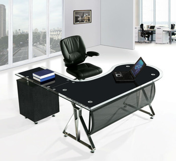 Black Glass Office Desk,Office Desk Cover Glass,Glass Desks Office