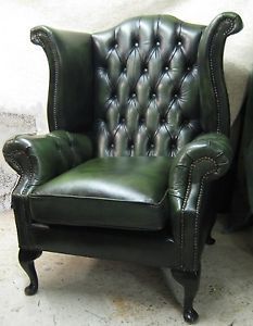Green Leather Chair, Leather Sofa, Green Armchair, Green Chairs, Leather  Furniture,