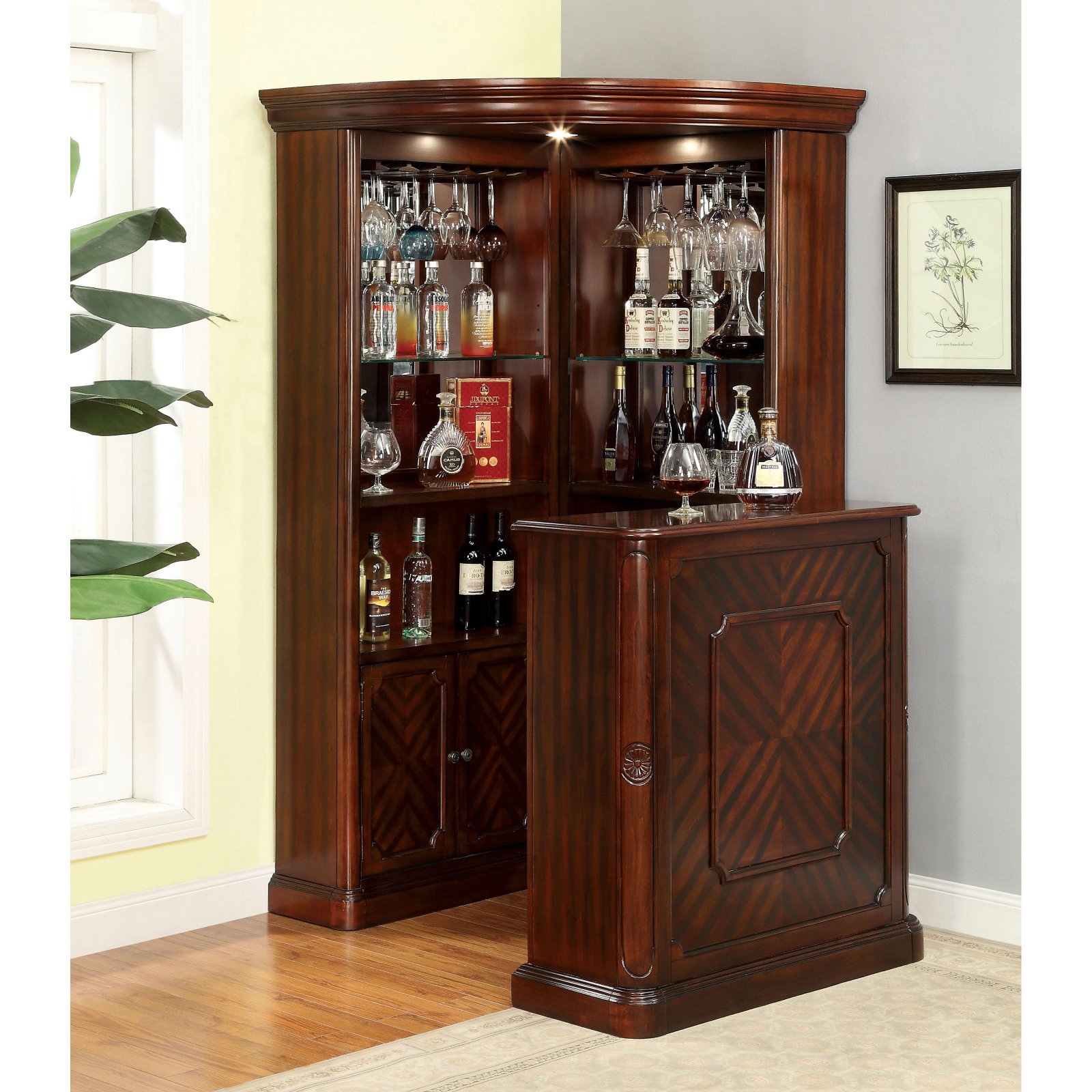 Furniture of America Wolfgang Home Bar Cabinet - Walmart.com