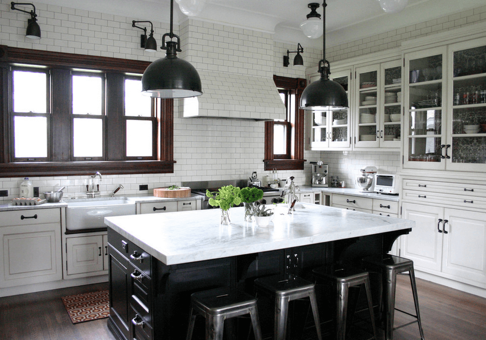 Collect this idea countertop island black and white
