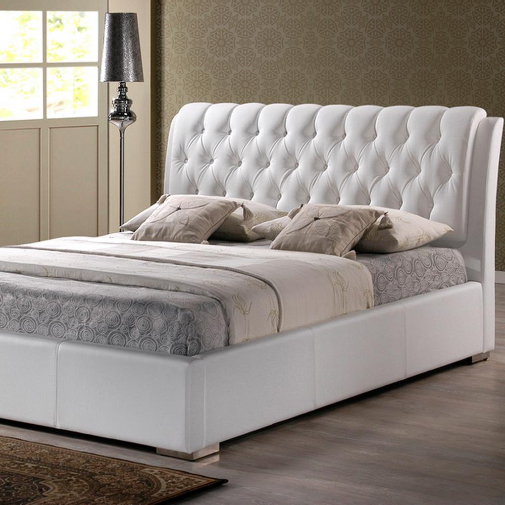 This review is from:Bianca Transitional White Faux Leather Upholstered  Queen Size Bed