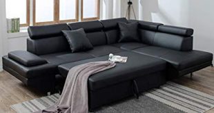 Corner Sofas Sets for Living Room, Leather Sectional Corner Sofa with  Functional Armrest and Support
