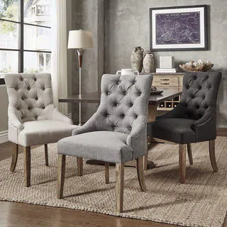 Shop Benchwright Button Tufts Wingback Hostess Chairs (Set of 2) by iNSPIRE  Q Artisan - On Sale - Free Shipping Today - Overstock - 13179214
