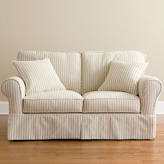 Slipcovers for Sofas and Loveseats | Cooking | Pinterest | Loveseat  slipcovers, Couch and loveseat and Striped sofa