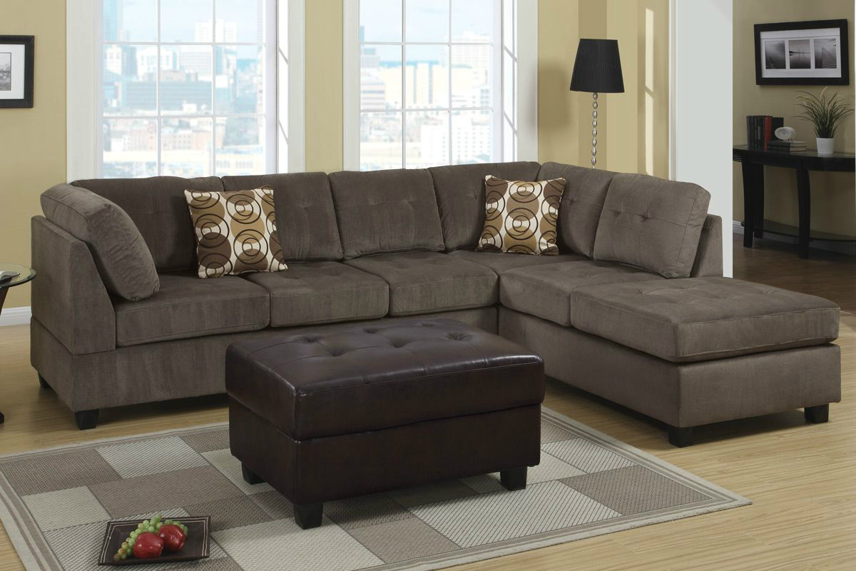Radford Ash Reversible Microfiber Sectional Sofa - Steal-A-Sofa Furniture  Outlet Los Angeles CA