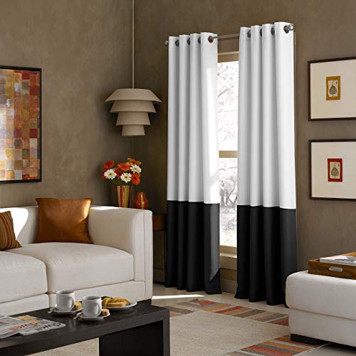 Kendall Color Block Grommet Curtain Panel