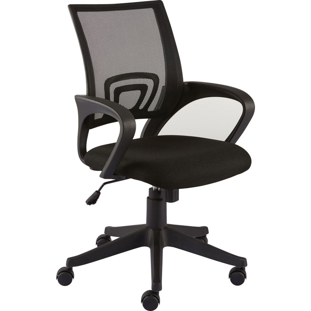 Staples Felucca Task Chair With Arms, Mesh and Fabric, Black