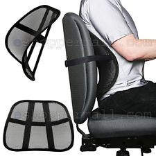 Cool Vent Cushion Mesh Back Lumbar Support New Car Office Chair Truck Seat  Black