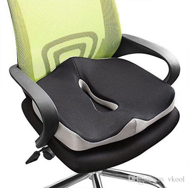 Comfort Memory Foam Seat Cushion Coccyx Orthopedic Office Chair Car Seat  Back Cushion Tailbone & Sciatica Pain Relief Back Support Cushions Car Seat  Riser