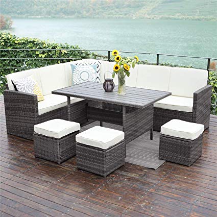 Amazon.com : Wisteria Lane Outdoor Patio Furniture Set, 10 PCS