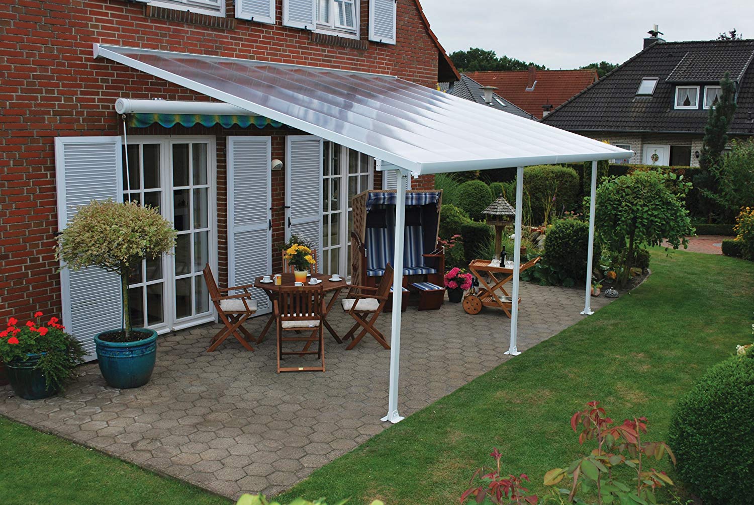 Traveller Location : Palram Feria Patio Cover 13 x 20 White : Greenhouse Parts And  Accessories : Garden & Outdoor