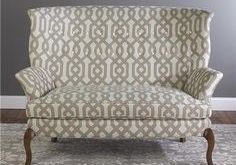 latticework pattern geometric pattern sofa settee Vintage Settee, New  Furniture, Dream Furniture, Love