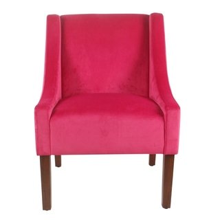 Shop Porch & Den Lyric Pink Velvet Swoop Arm Accent Chair - On Sale - Free  Shipping Today - Overstock - 21804724