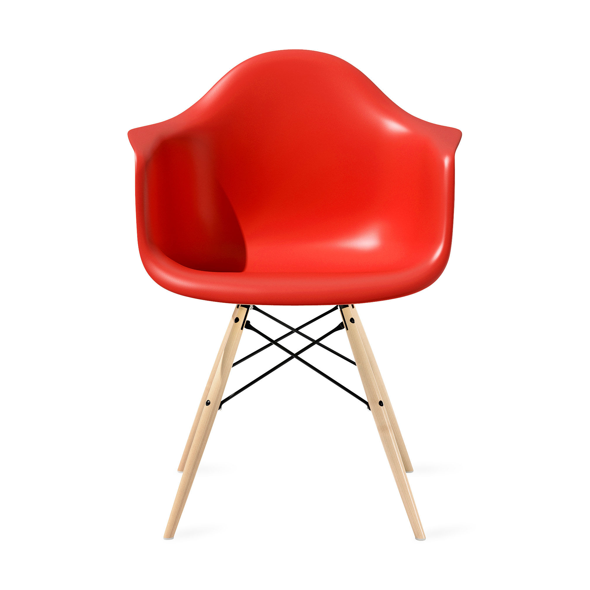 Eames® Molded Plastic Armchair with Dowel-Leg Base (DAW&#