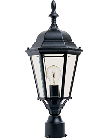 Maxim 1005BK, Westlake Cast Aluminum Post Lamp - 100W Black Outdoor Post  Lighting, Incandescent