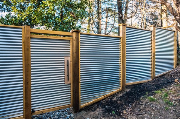 Corrugated Steel Privacy Fence Ideas