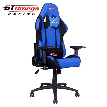 Traveller Location: GT Omega PRO Racing Office Chair Blue and Black Fabric: Kitchen  & Dining