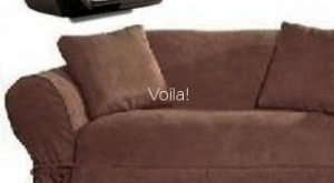 Reclining LOVESEAT Slipcover Adapted for Dual Recliner Love seat Suede  Chocolate