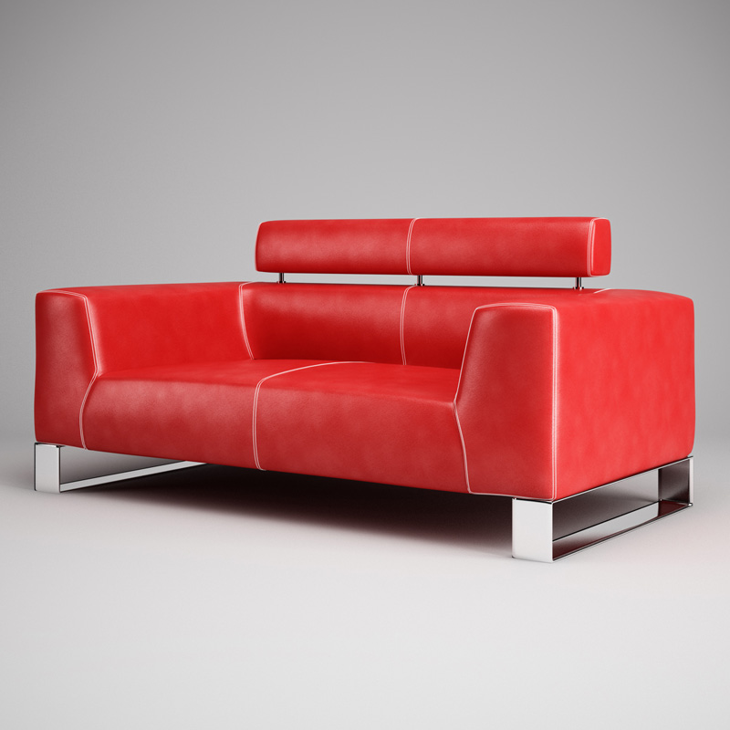 Home / 3D Models / Furnishing 3D Models / Red Leather Sofa 01