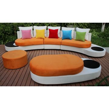 China new design half round sofa furniture mixed colours