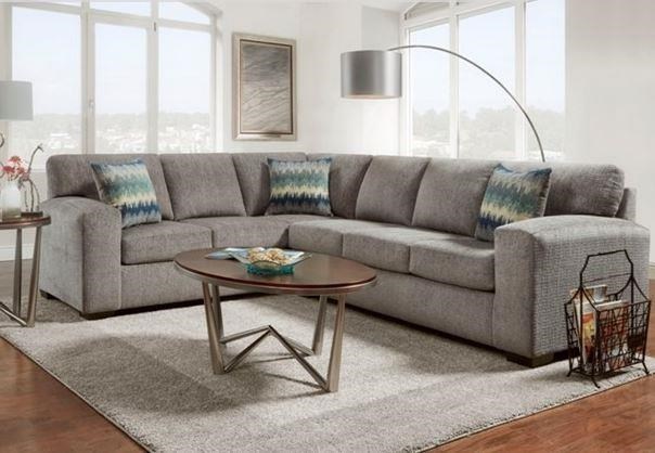 5950 Silverton Pewter Sectional Sofa by Affordable Furniture