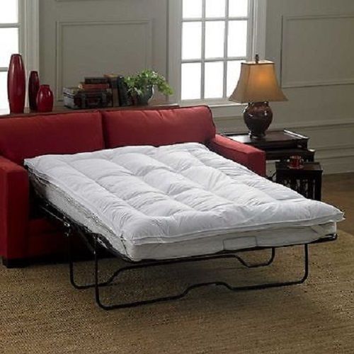 Details about Mattress Topper For COT Sleeper Sofa Bed Pillowtop Luxurious  Sleeping White S