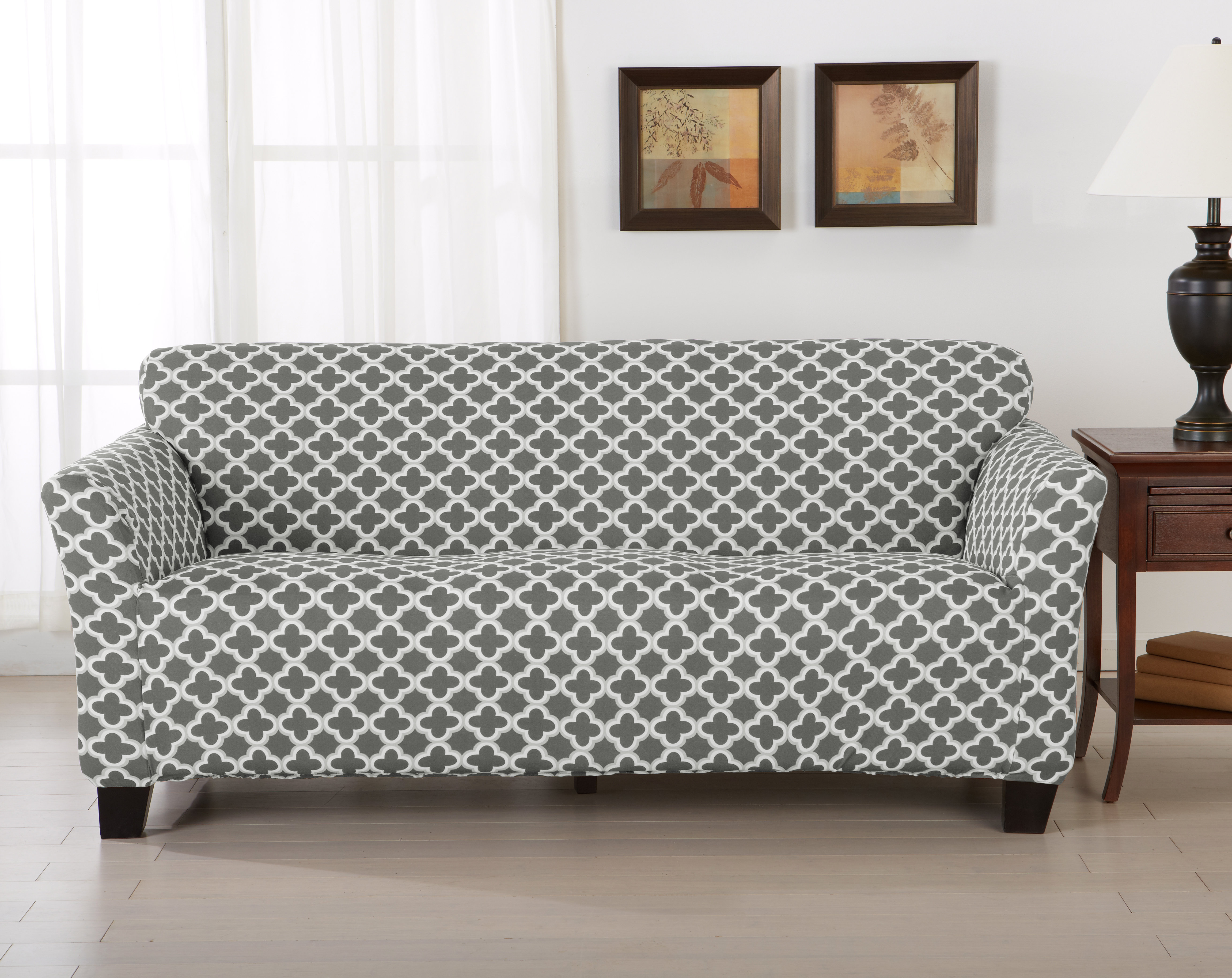 Home Fashion Designs Brenna Box Cushion Sofa Slipcover & Reviews | Wayfair