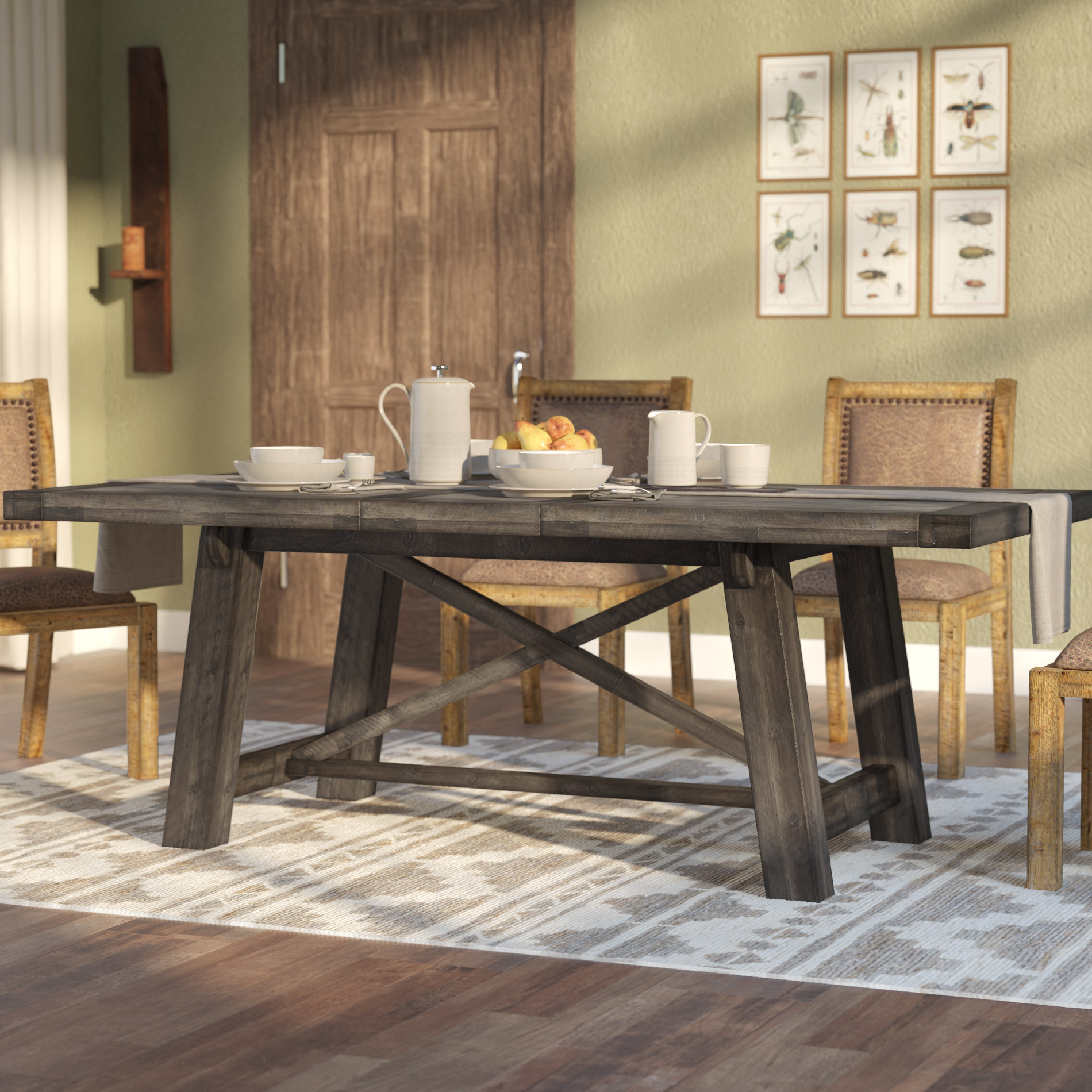 Laurel Foundry Modern Farmhouse Colborne Extendable Solid Wood Dining Table  & Reviews | Wayfair