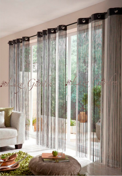 Free Shipping -- multi color, door/window panels, string curtains, room  divider, multi-grey, 140x245cm
