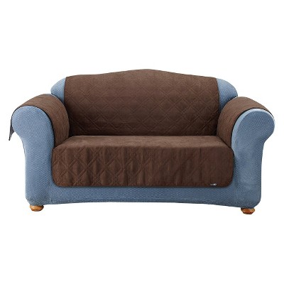Furniture Friends Quilted Suede Loveseat Cover - Sure Fit