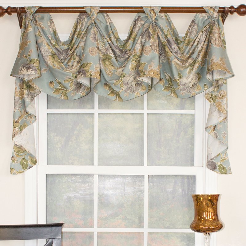 RLF Home Floral Essence 3-Scoop Victory Swag Curtain Valance & Reviews |  Wayfair
