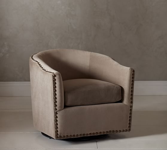 Harlow Upholstered Swivel Armchair