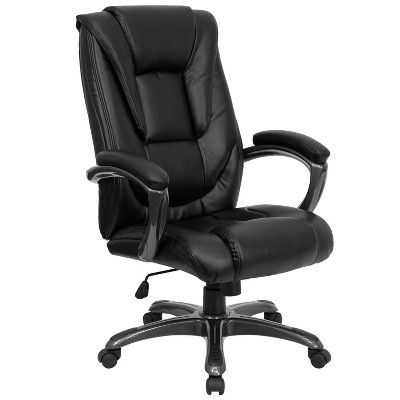 High Back Executive Swivel Office Chair Black Leather - Flash Furniture :  Target