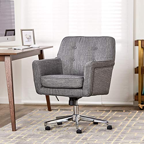 Serta Style Ashland Home Office Chair, Twill Fabric, Gray
