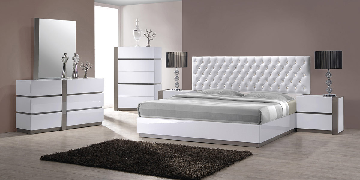 Your bookmark products. Vero Modern White Tufted Bedroom Set