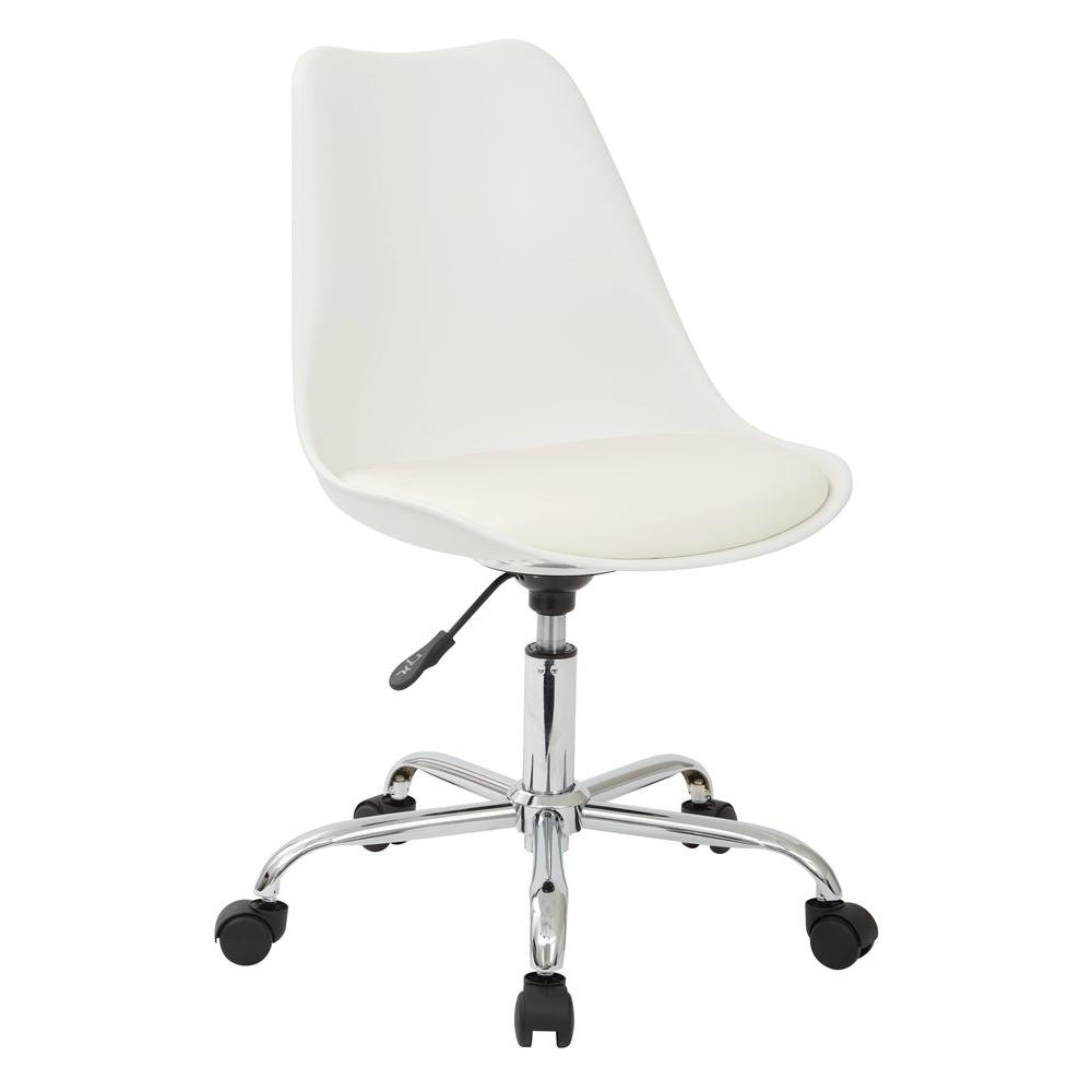 Ave Six Emerson White Office Chair