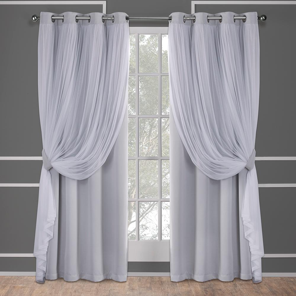 This review is from:Catarina 52 in. W x 96 in. L Layered Sheer Blackout  Grommet Top Curtain Panel in Cloud Gray (2 Panels)