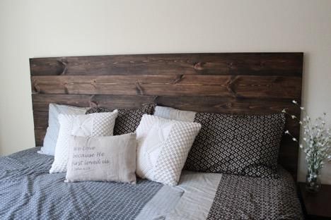 DIY Headboard. Dimensions for Queen and King.