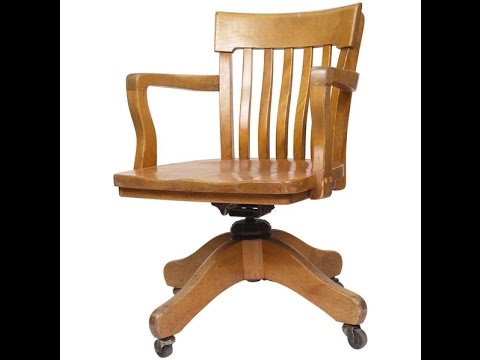 Wood Office Chair~Antique Wood Office Chair