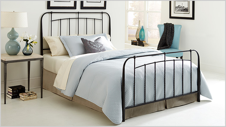 If you purchase a bed set, it includes the headboard, footboard and frame.  Headboard purchases include the headboard and frame. All wrought iron beds  fit